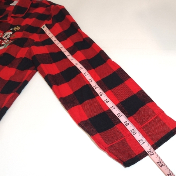 Disney Mickey Mouse Men's  Red/Black Plaid Holiday Pajama Set Size (XL) - Picture 8 of 16